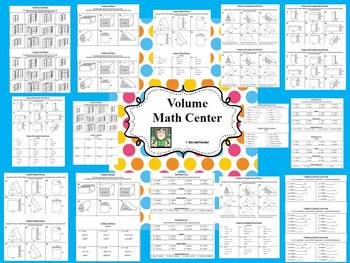 Preview of Math Center Volume of Prisms - Rotation Cards