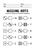 Math Center for Missing Addends , Domino Visual with Missi