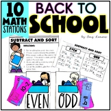 Math Centers:  10 Back to School Math Stations