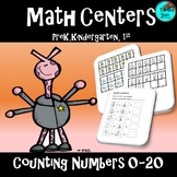 Math Centers Activity Counting Numbers 0-20 - Alien Theme