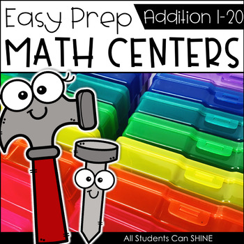 Preview of Math Centers {Addition to 20}