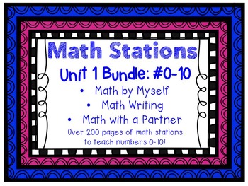 Preview of Math Centers BUNDLE - Unit 1: #0-10