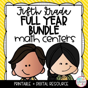 Preview of Math Centers Bundle FIFTH GRADE