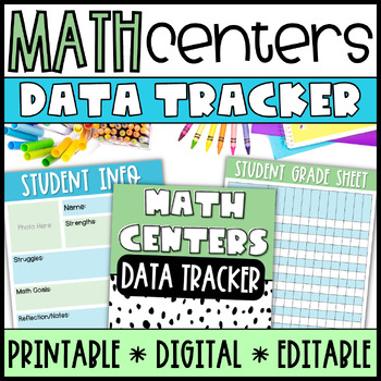 Preview of Blank Student Data Tracking Sheets - Math Data Collection Sheets - Math Centers