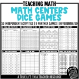 Math Centers Dice Activities and Dice Games