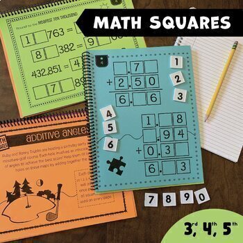 Preview of YEARLONG Math Tiles for Gifted Enrichment, Centers, & Warm Ups + Google Apps