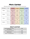 Math Centers *Editable* Template