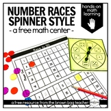 Math Centers {FREE} Racing to 50, 100, and 120 with Spinners