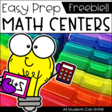 Math Centers {FREEBIE}