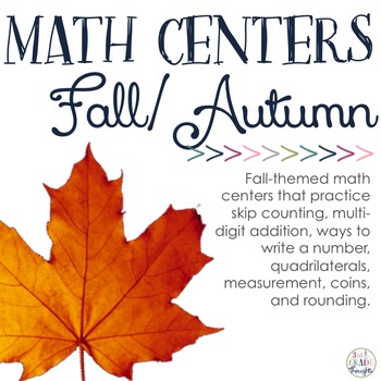 Preview of Math Centers: Fall/Autumn