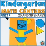 2D & 3D SHAPE Worksheets | Activities | Math Centers for K