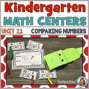 Preview of Math Centers Kindergarten | COMPARING NUMBERS Activities | Greater Than Less