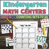 Math Centers Kindergarten - Counting Sets to 20 Worksheets