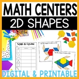 Kindergarten 2D Shapes Identification Worksheet & Digital 