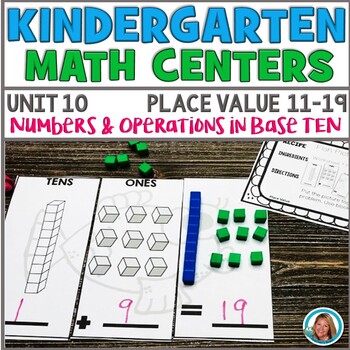 Preview of Place Value Worksheets | Math Centers Kindergarten | Teen Numbers