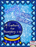 Math Centers Numbers 1-10 Snow Globe Themed