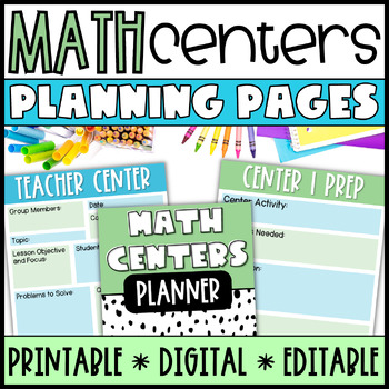 Preview of Small Group Planning Templates - Guided Math Plans - Math Centers Lesson Plan