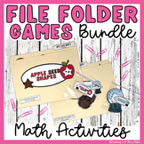 Math Centers Preschool Kindergarten - Folder Games Growing Bundle