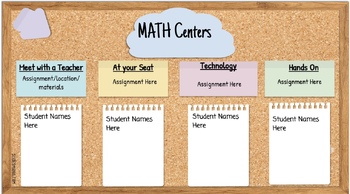 Preview of Math Centers Professional Development & Template