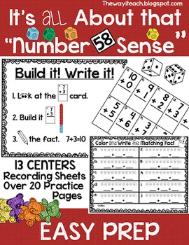 Preview of Math Centers {Sums of 10, Counting by 10's, Number Sequence and More!}