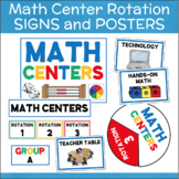 Math Centers Rotation Cards and Signs Math Workshop