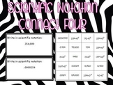 Math Centers - Scientific Notation Connect Four Game
