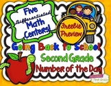 Second Grade Differentiated Math Centers FREEBIE PREVIEW Number of the Day