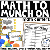 Math Centers and Activities for time, money, place value and regrouping