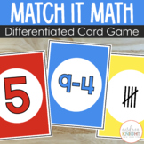 Math Centers and Games - MATCH IT MATH Card Game to Review