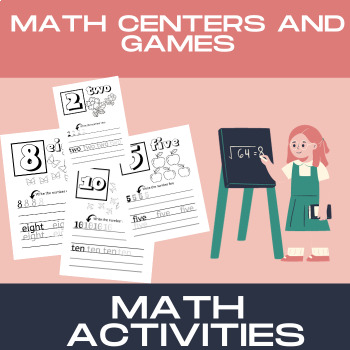 Preview of Math Centers and Games - Worksheet Activiy - With Digital Resources