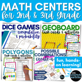 Math Centers for 2nd & 3rd Grade  - Addition, Subtraction,