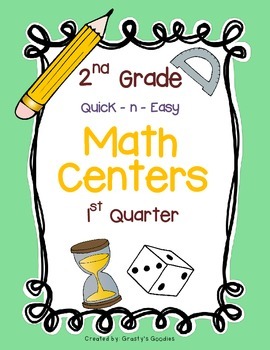 Preview of Math Centers for 2nd Grade (1st Quarter - Common Core)