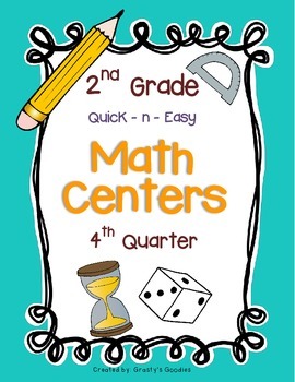 Preview of Math Centers for 2nd Grade (4th Quarter - Common Core)