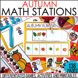 Kindergarten Math Centers - Autumn Math Stations and Fall 