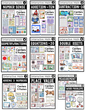Math Printable Centers, Games and Reference Posters for the Whole Year