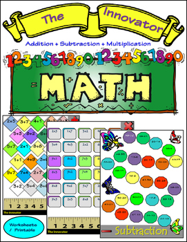 Preview of Math Centre : Addition, Subtraction, and Multiplication