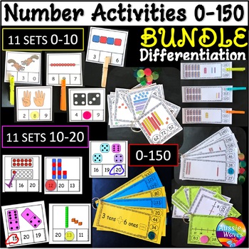 Preview of Math Centre Number Activities Kinder Grade 1