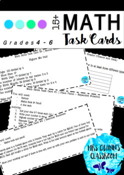 Preview of Math Centre Task Cards