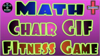 Preview of Math Chair GIF Fitness Game (Addition)