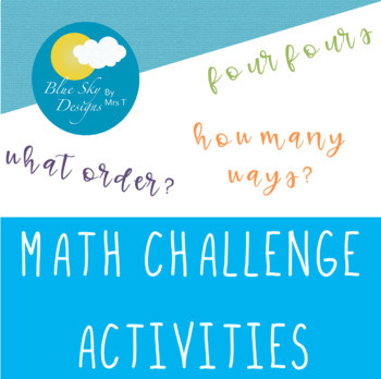 Preview of Math Challenge Activities