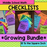 Math Checklist Bundle