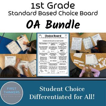 Preview of Math Choice Board Math Activity BUNDLE Operations and Algebraic Thinking