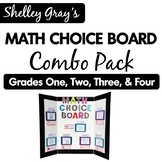 Math Choice Board Mega Bundle: Grades 1, 2, 3, & 4