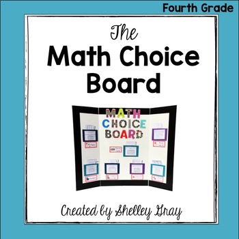 Preview of Math Choice Board for 4th Grade