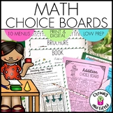 Math Choice Boards and Menus for Differentiation, Enrichme