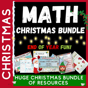 Preview of Math Christmas End of Year Bundle