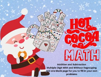 Preview of Math Christmas Craftivity Addition and Subtraction With and Without Regrouping