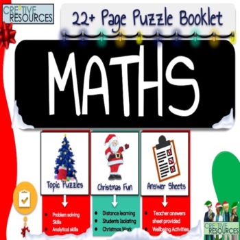 Preview of Math Christmas Puzzle Work Booklet
