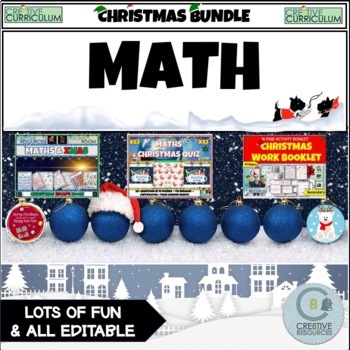 Preview of Math Christmas Quiz Bundle