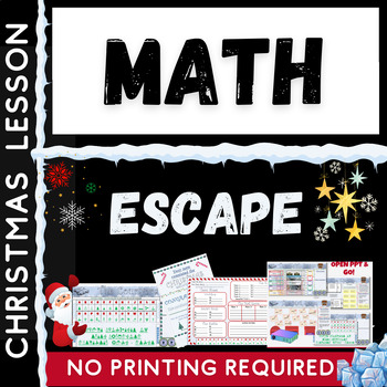 Preview of Math Christmas Quiz Escape Room